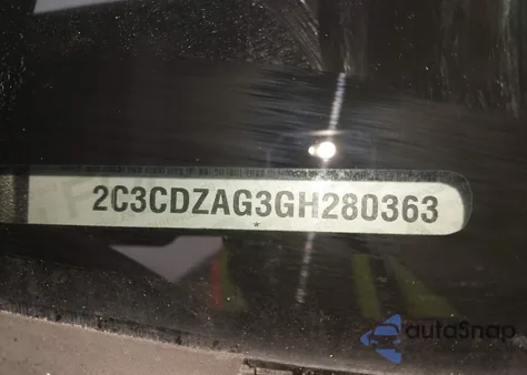 2016 Dodge Challenger Sxt z USA, uszkodzony, nr VIN 2C3CDZAG3GH280363